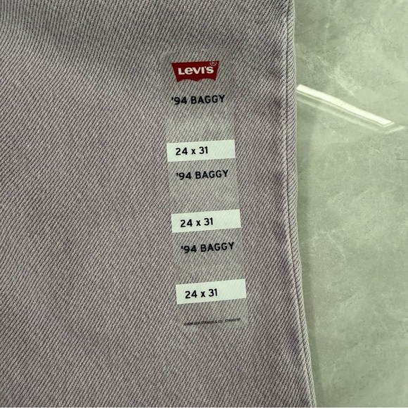 Women's Levi's Purple '94 Baggy Mid-Rise Straight Leg Jeans 100% Cotton 24 x 31 - Picture 5 of 16
